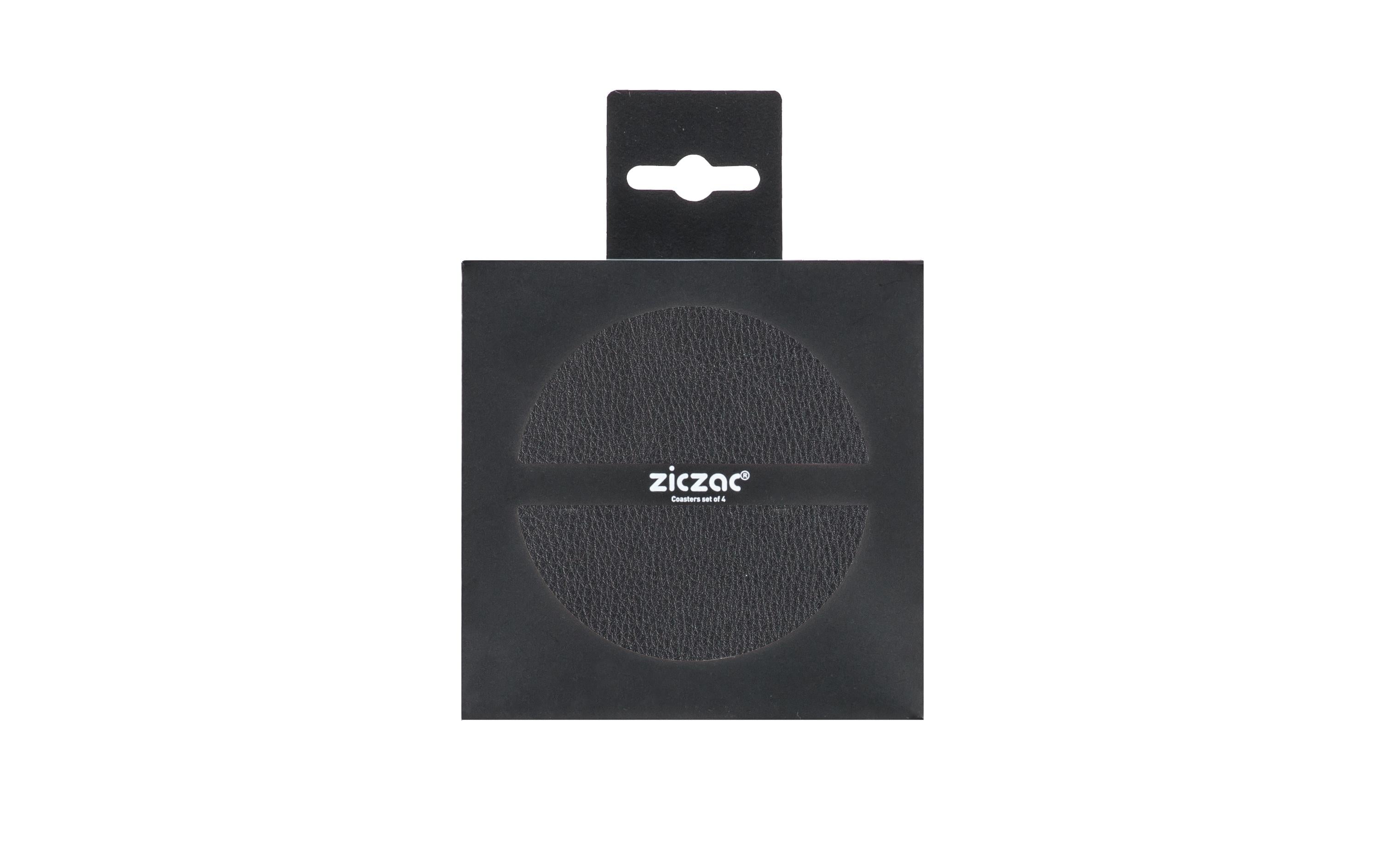 Tiseco Glasuntersetzer Togo 4 Stück, 10 cm, Schwarz