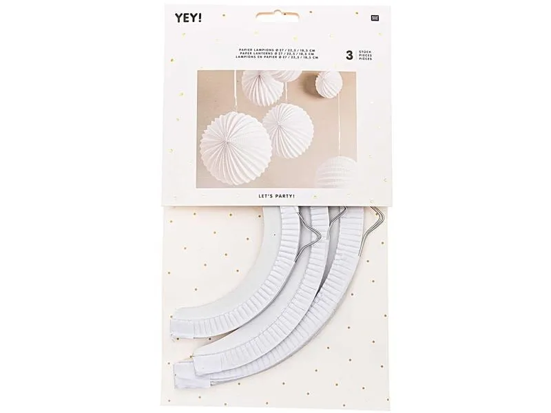 Rico Design Lampion 3-teilig, Weiss Rico Design Lampion 3-teilig, Weiss