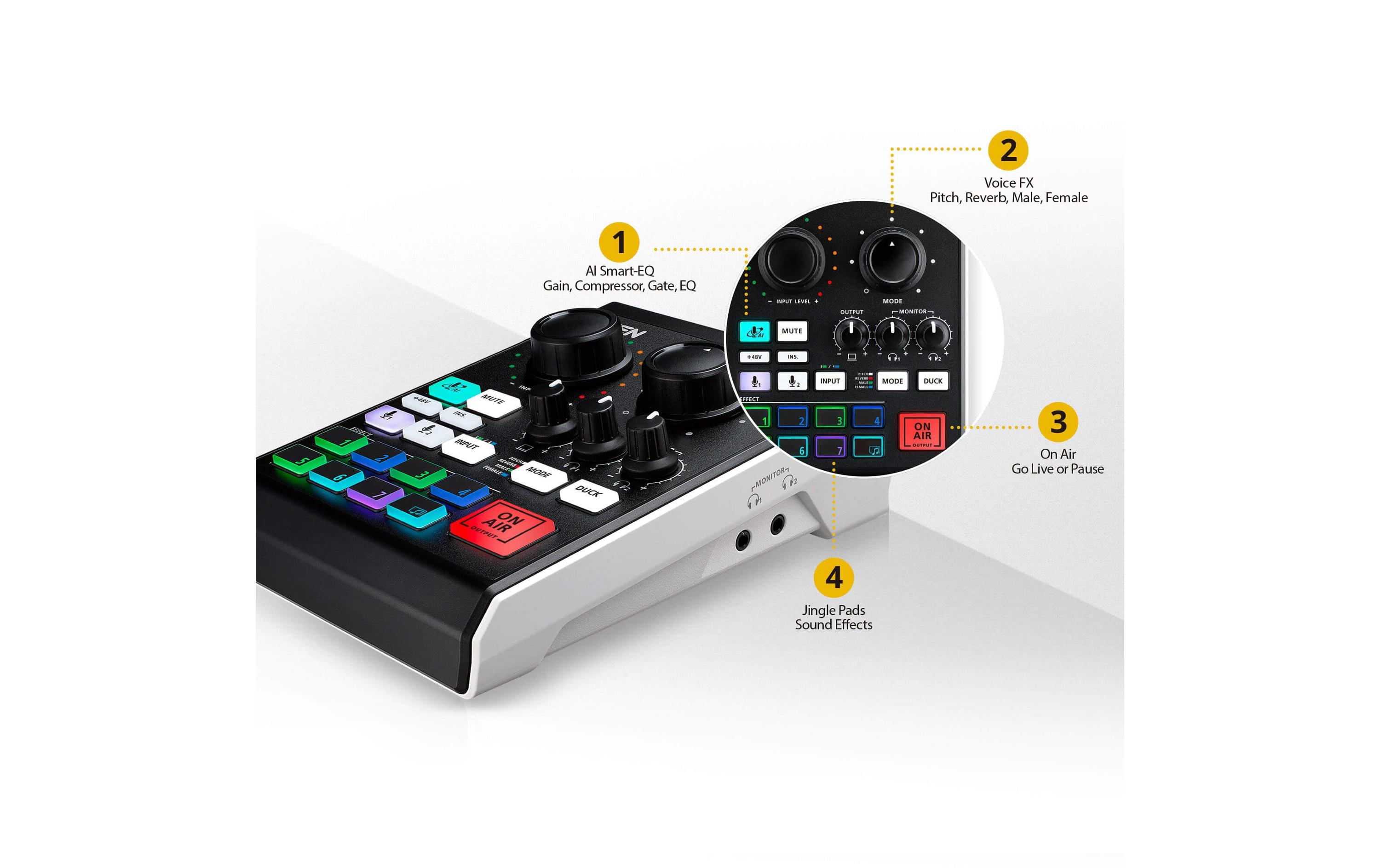 Aten Mischpult UC8000 MicLive 6CH Audio Mixer Aten Mischpult UC8000 MicLive 6CH Audio Mixer