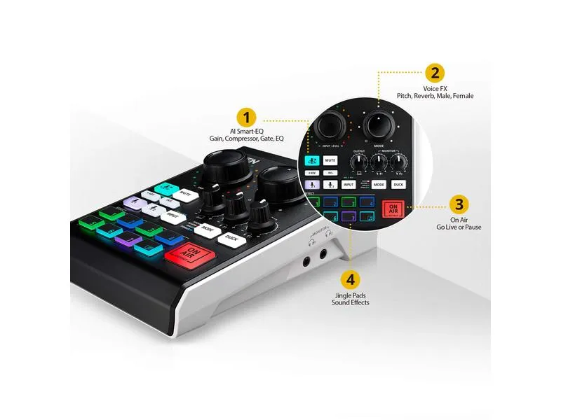Aten Mischpult UC8000 MicLive 6CH Audio Mixer Aten Mischpult UC8000 MicLive 6CH Audio Mixer
