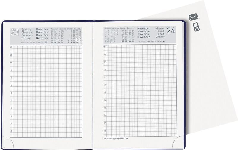 Biella Taschenagenda Technikus Dunkelblau, 10.1 x 14.2 cm