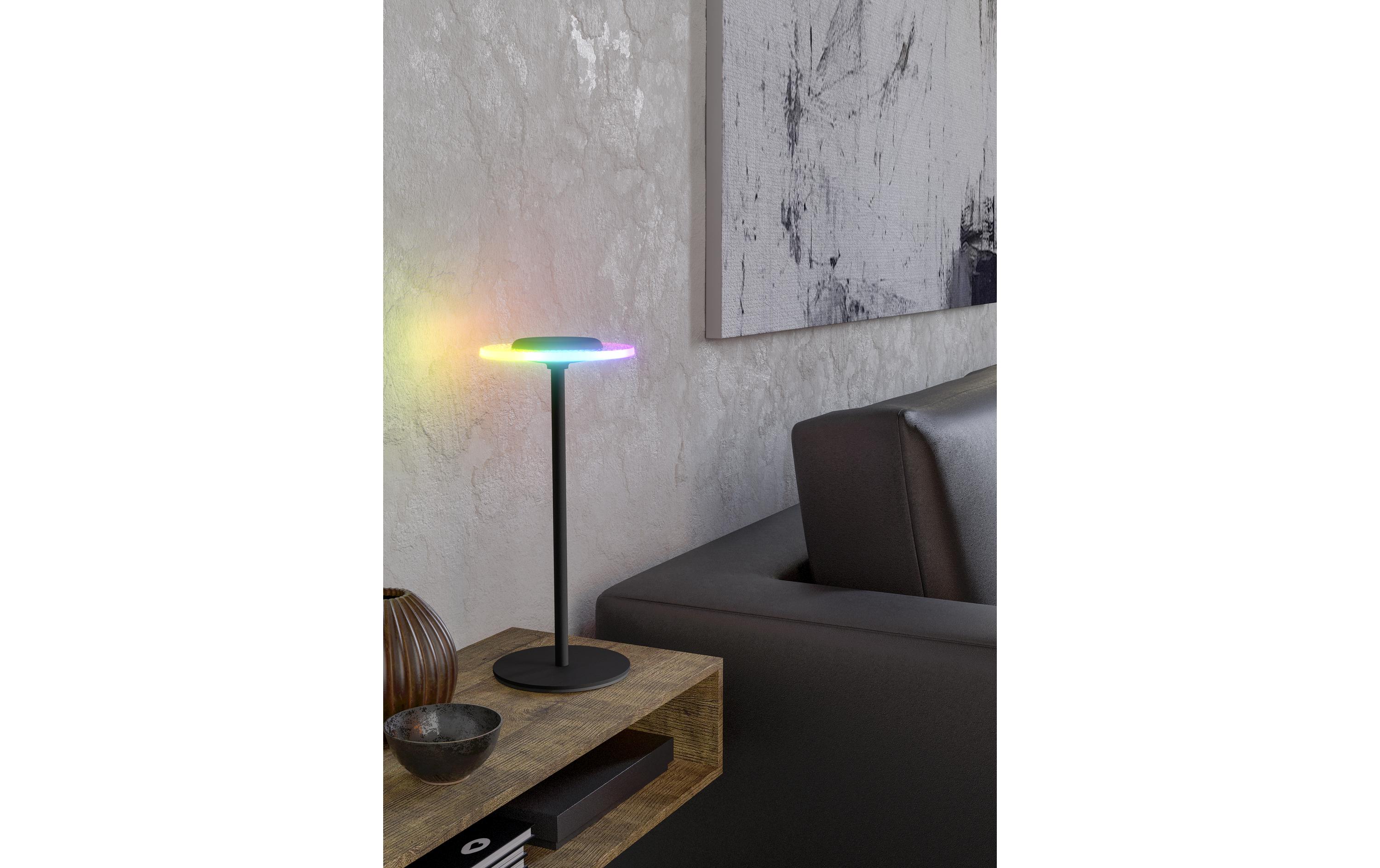 EGLO Leuchten Tischleuchte TREPELLA Akku LED-RGBW Touch Schwarz