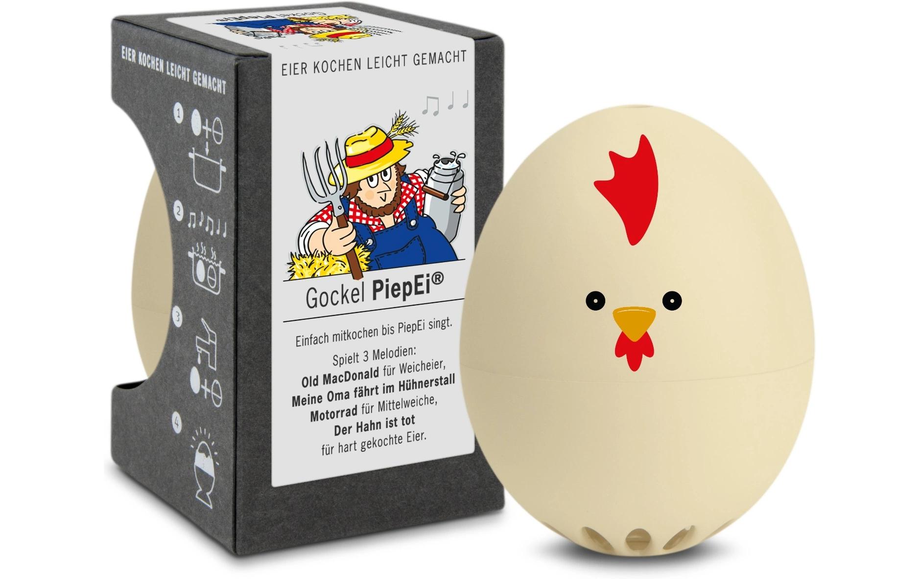 PiepEi Küchentimer Singende Eieruhr Gockel, Beige