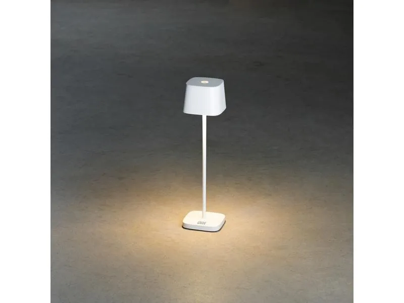 Konstsmide Akku-Tischleuchte Capri Mini USB, 2200-3000K, 2.2 W, Weiss Konstsmide Akku-Tischleuchte Capri Mini USB, 2200-3000K, 2.2 W, Weiss