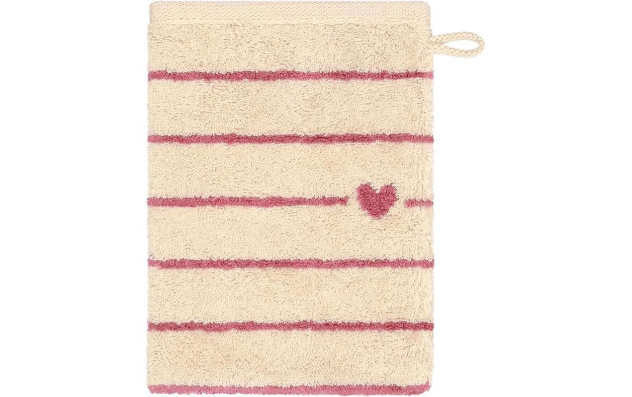 Cawö Waschhandschuh Heart Beats 16 x 22 cm, Pink
