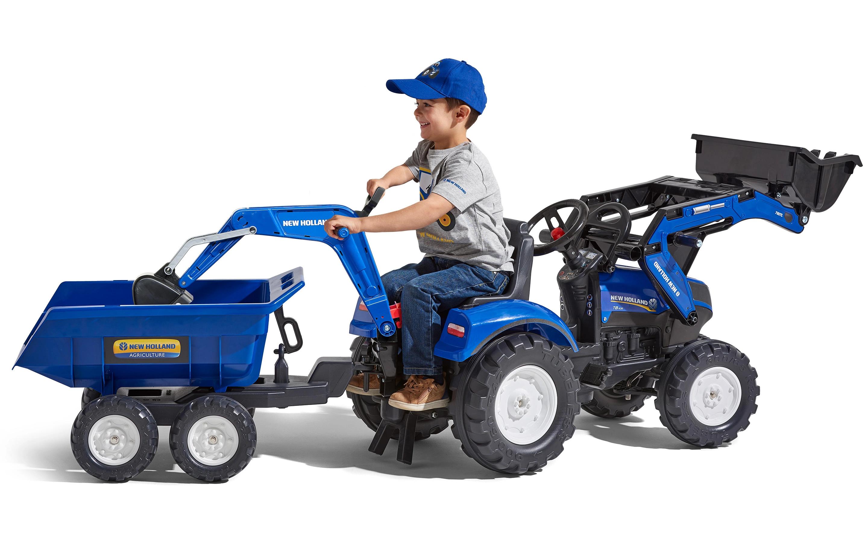 Falk New Holland Traktor + Anh. XXL