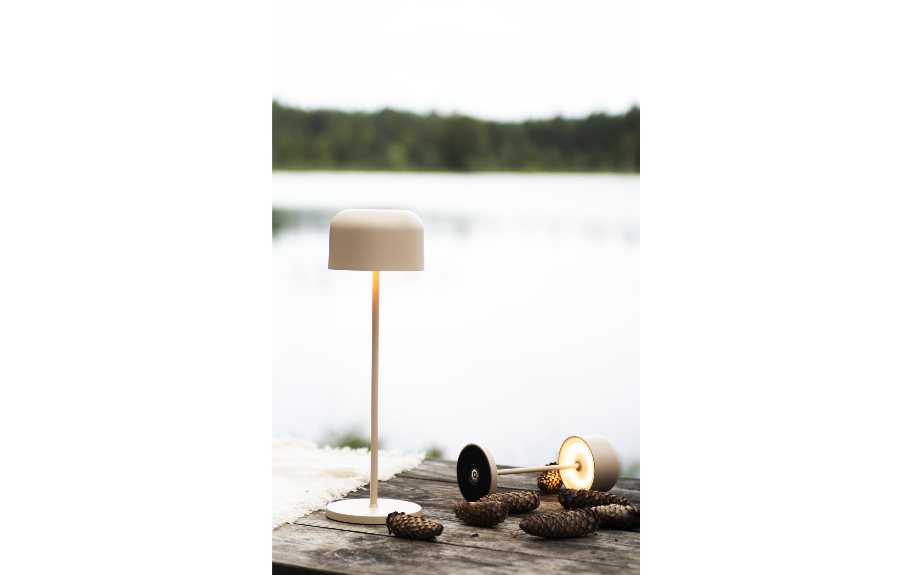 Konstsmide Tischleuchte Lille USB, 2200 / 2700 K, 3.5 W, Sand