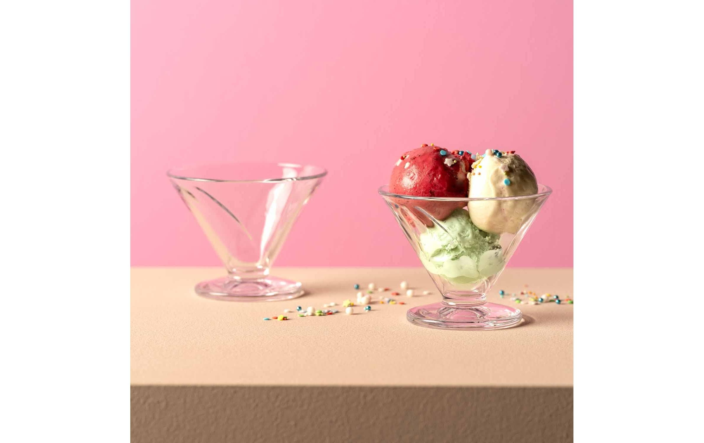 Leonardo Schale Cono 4 Stück, Transparent