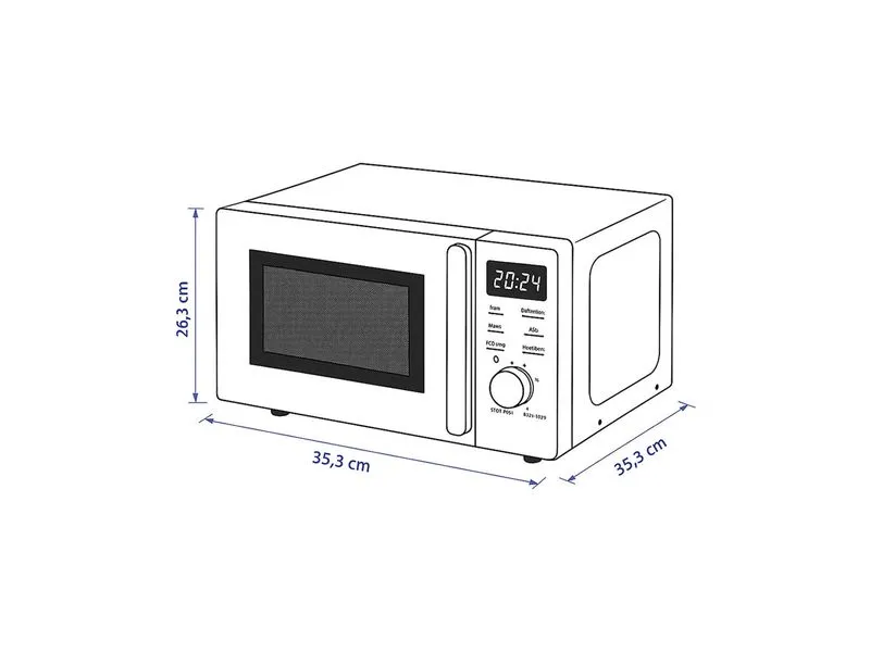 Berger Lanz Mikrowelle mit Grill MW20P62 Schwarz