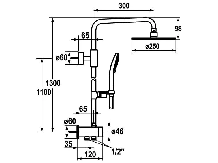 KWC Duschsystem Umbau-Set FIT mit Tempesta 210 KWC Duschsystem Umbau-Set FIT mit Tempesta 210