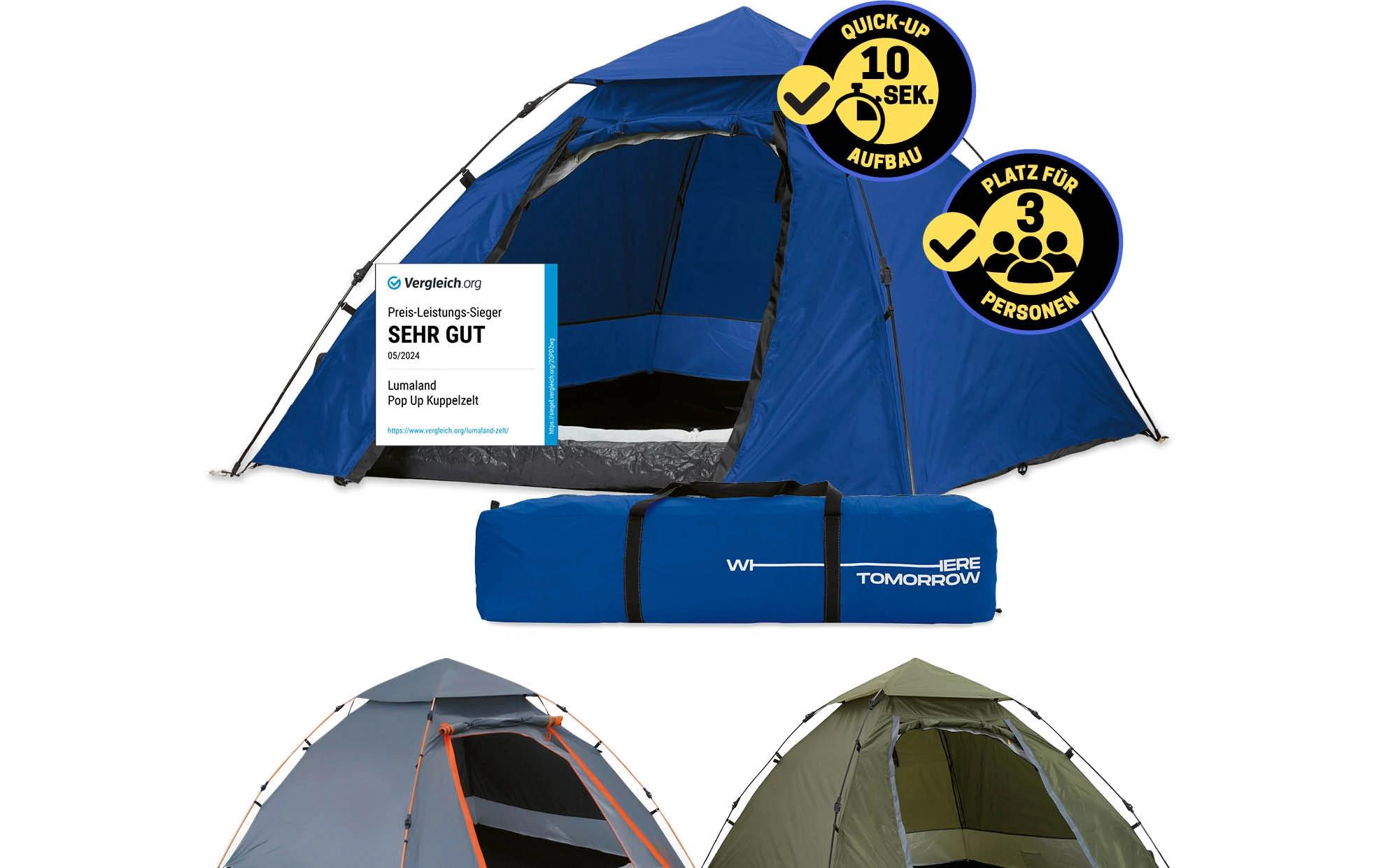 Where tomorrow Kuppelzelt 3 Personen - Blau Where tomorrow Kuppelzelt 3 Personen - Blau