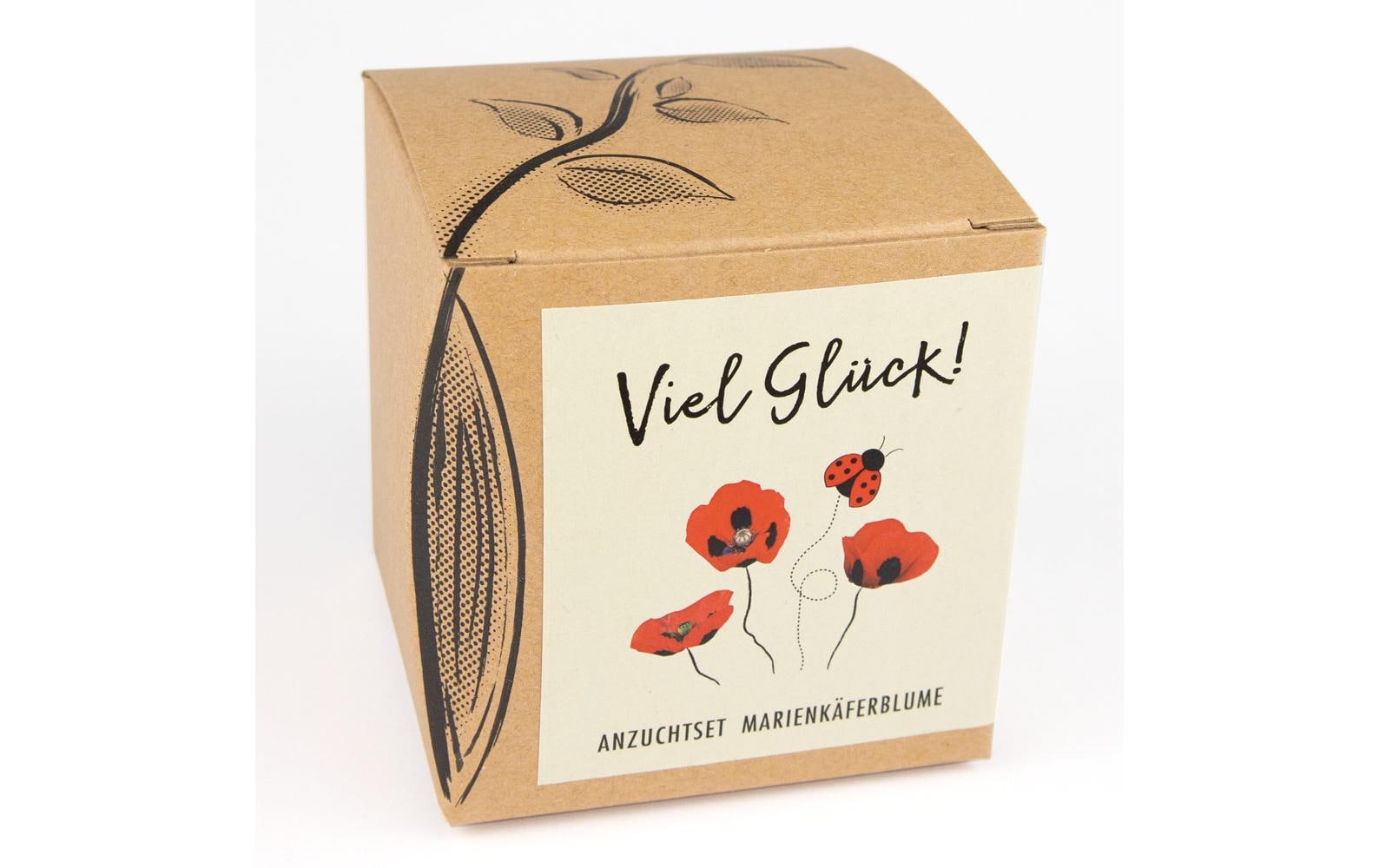 Naturkraftwerk Anzuchtset Viel Glück mit Marienkäfer-Mohnblume