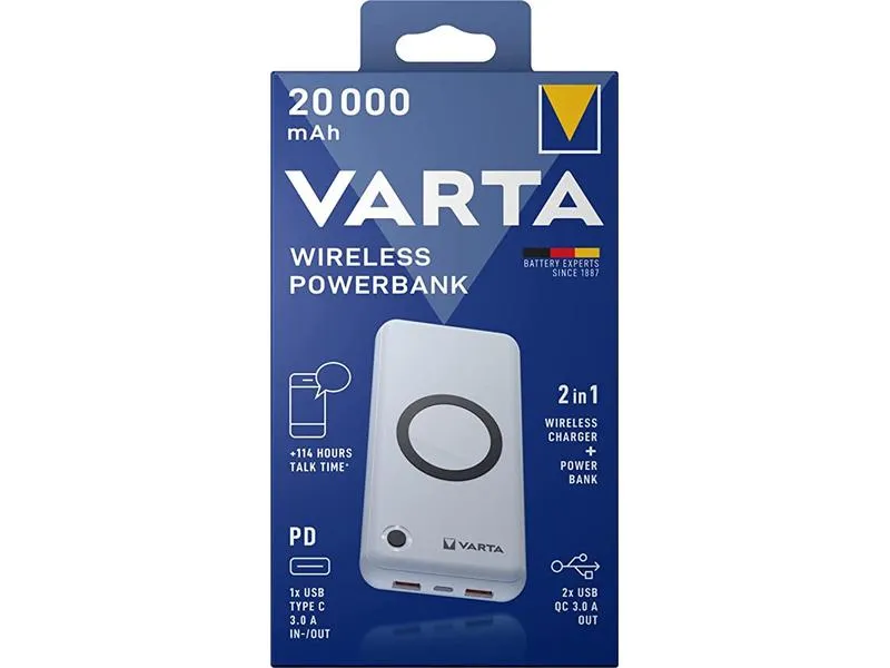 Varta Wireless Power Bank 20000 mAh Varta Wireless Power Bank 20000 mAh