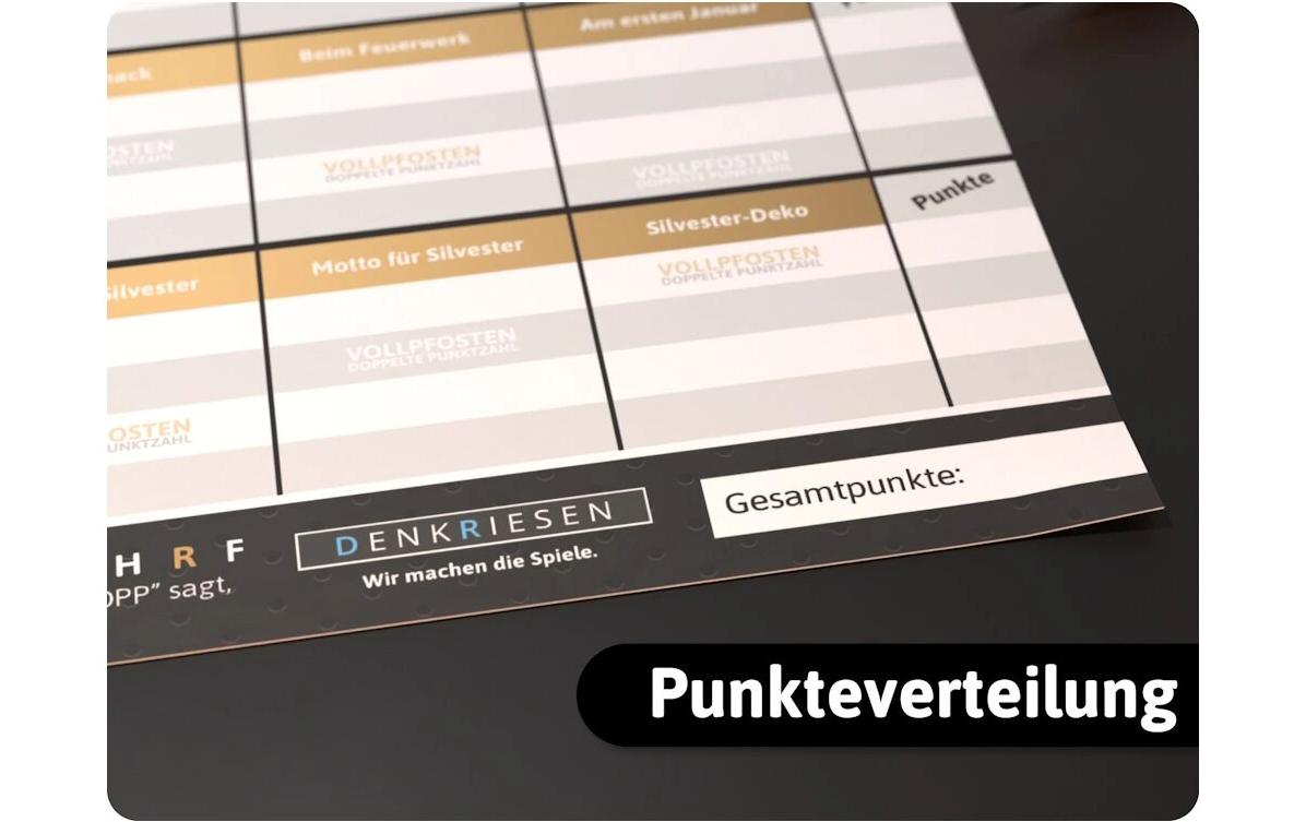 Denkriesen Stadt Land Vollpfosten – A4 Block Silvester Edition (d)