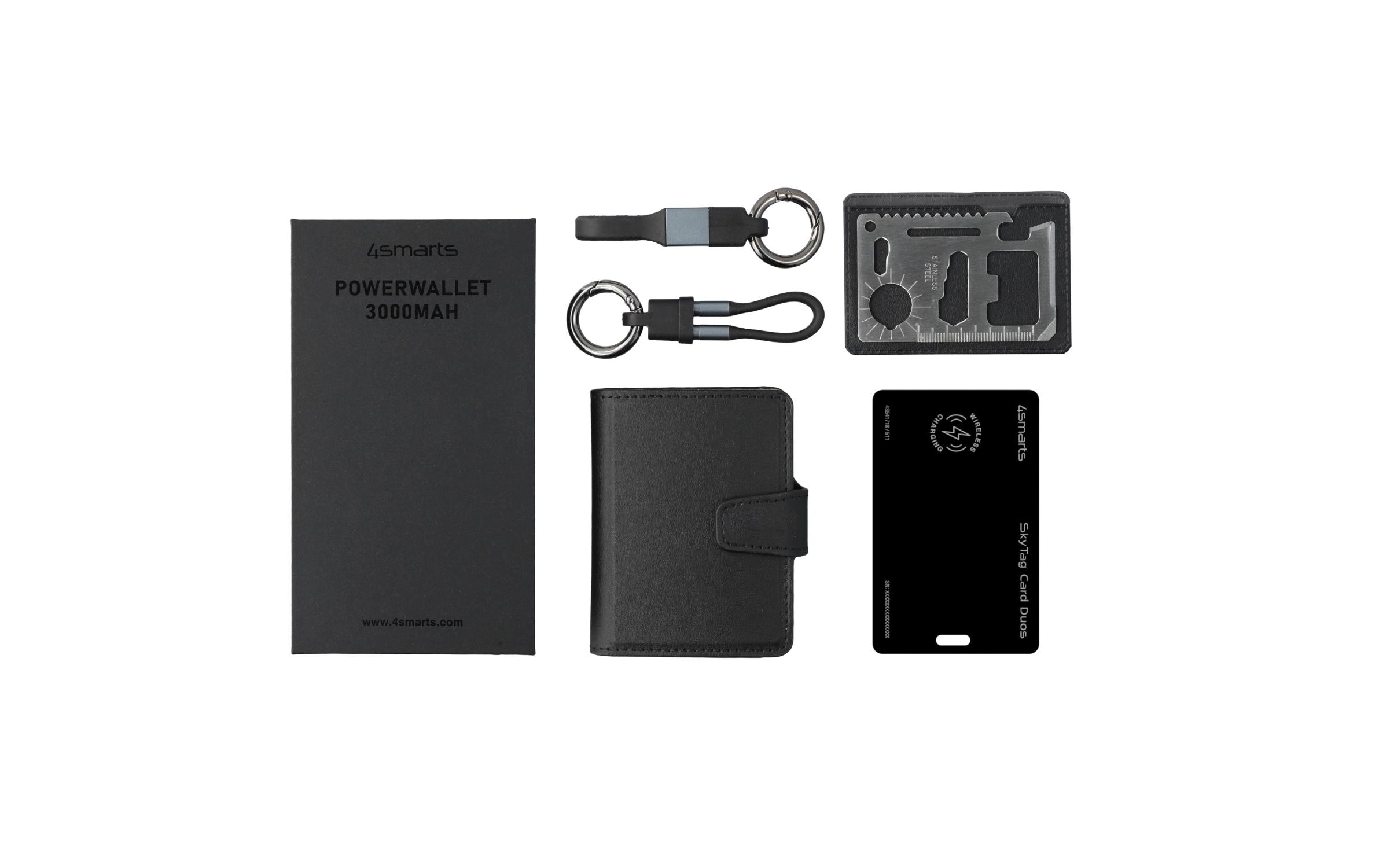 4smarts Standort-Finder SkyTag Card Duos ReCharge Schwarz