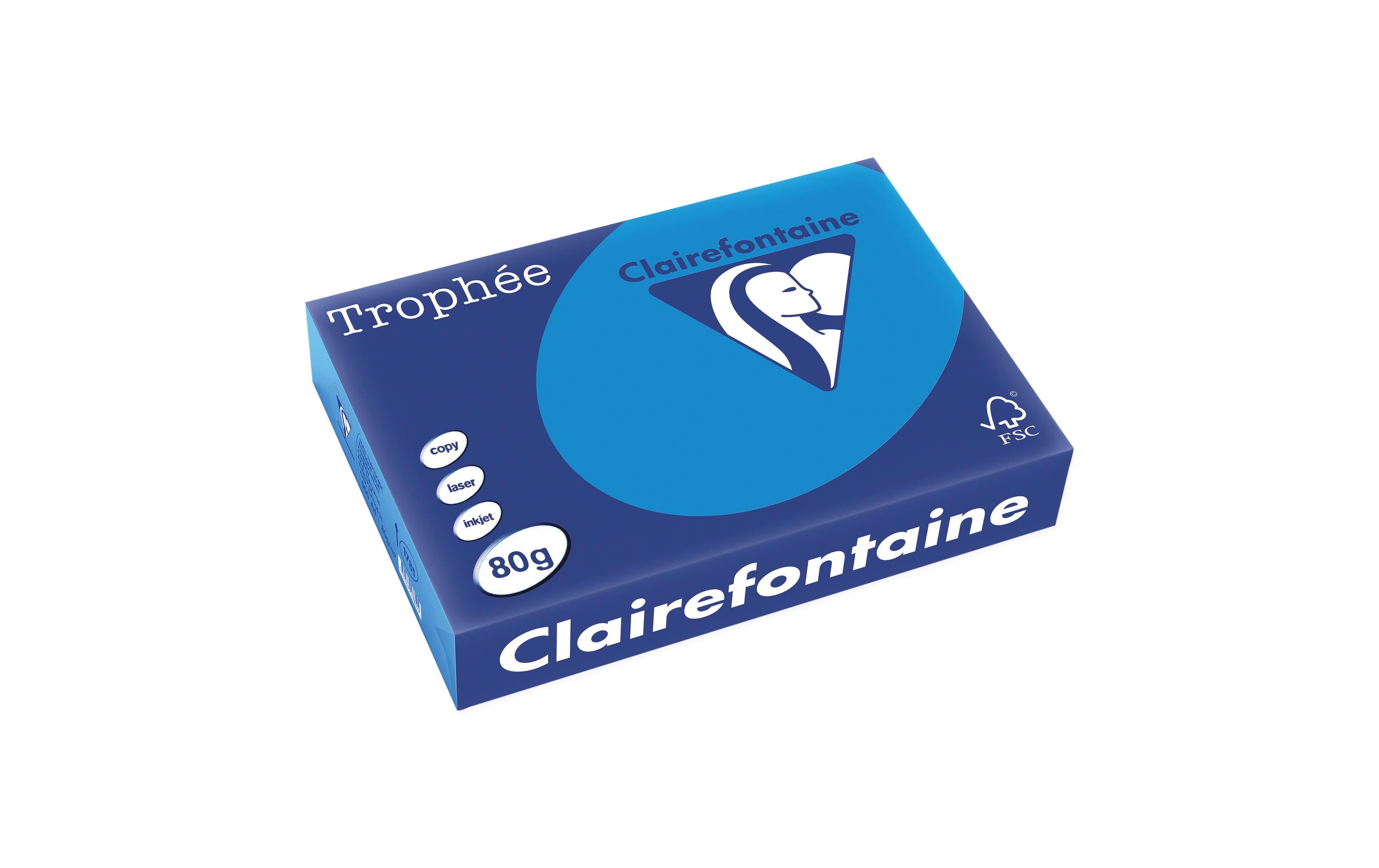 Clairefontaine Kopierpapier Trophée Colored Copy FSC A4, Blau, 80 g/m²