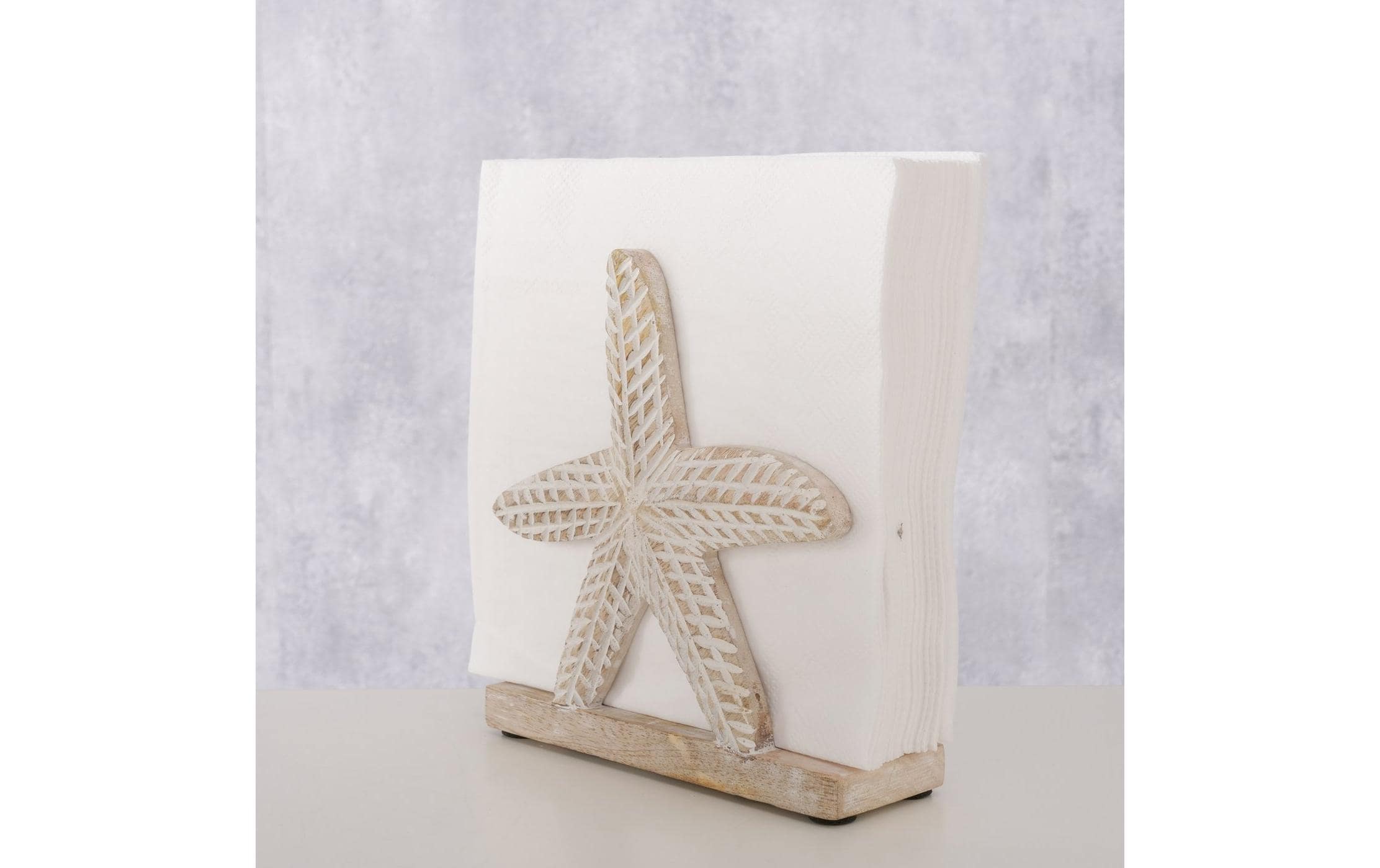Boltze Serviettenhalter Seestern Tenila, Braun / Weiss