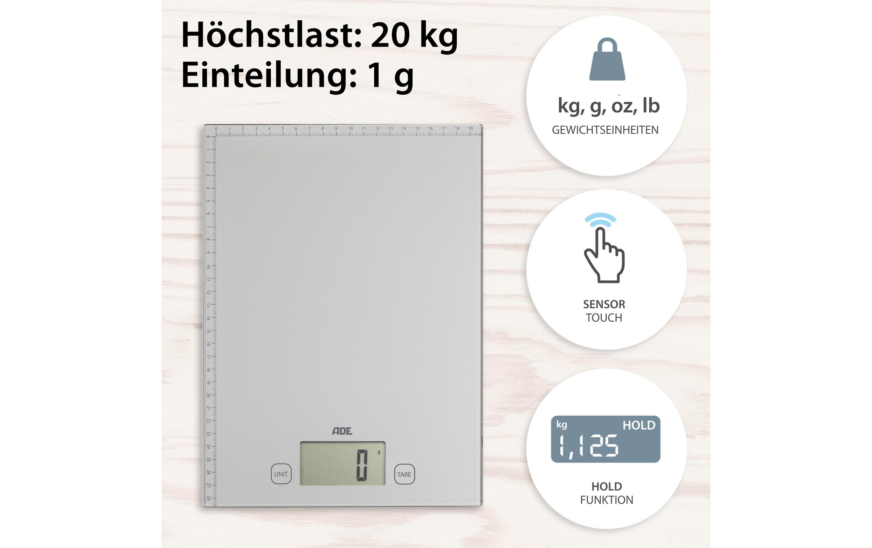 ADE Küchenwaage Bridget digital Silber