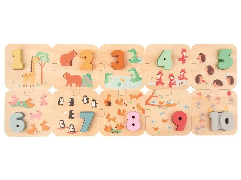 Spielba Holzspielwaren Puzzle Zahlen 1 - 10