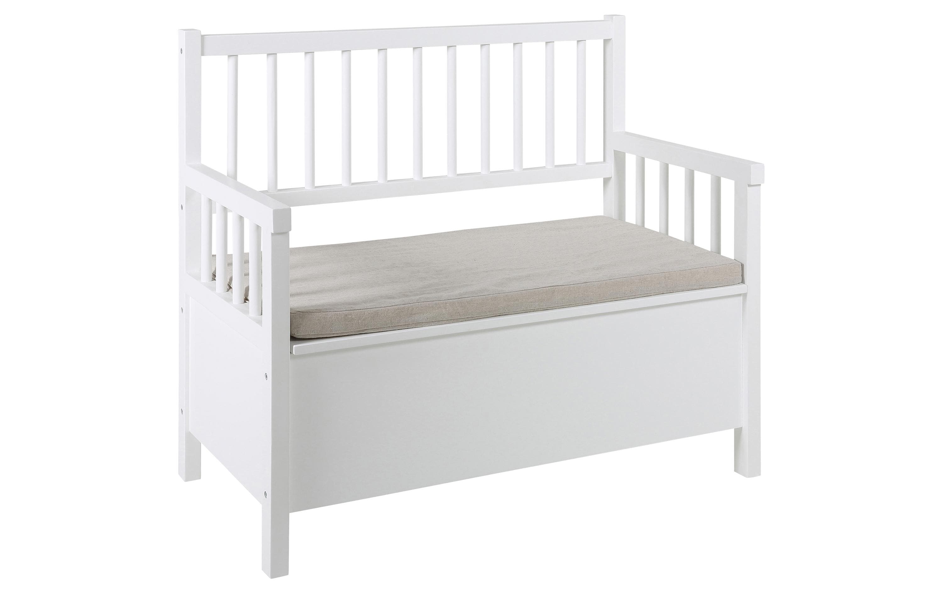 AC Design Sitzbank Aster 90 x 48 x 85 cm, Weiss