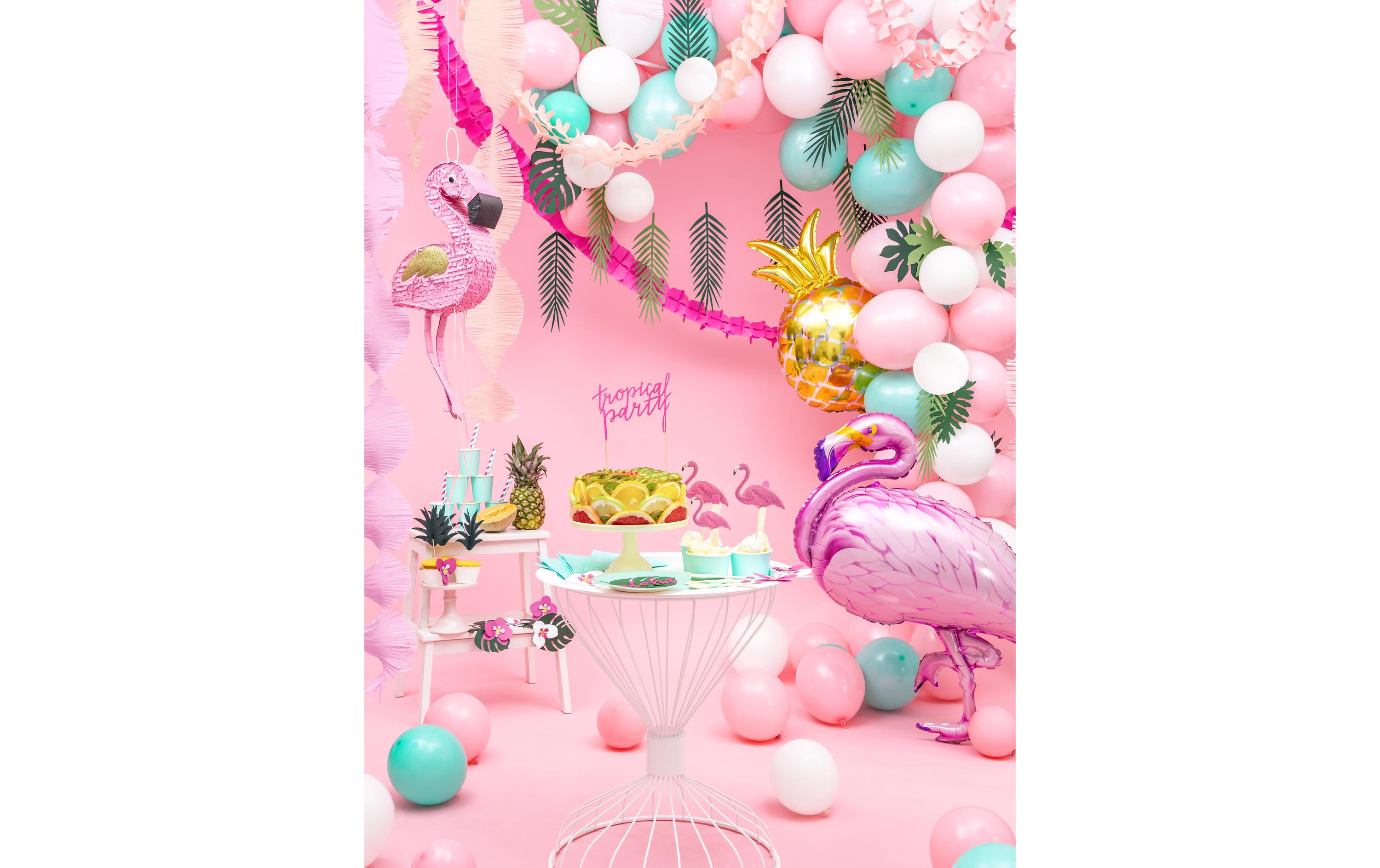 Partydeco Kuchen-Topper Aloha Ananas 6 Stück, Grün