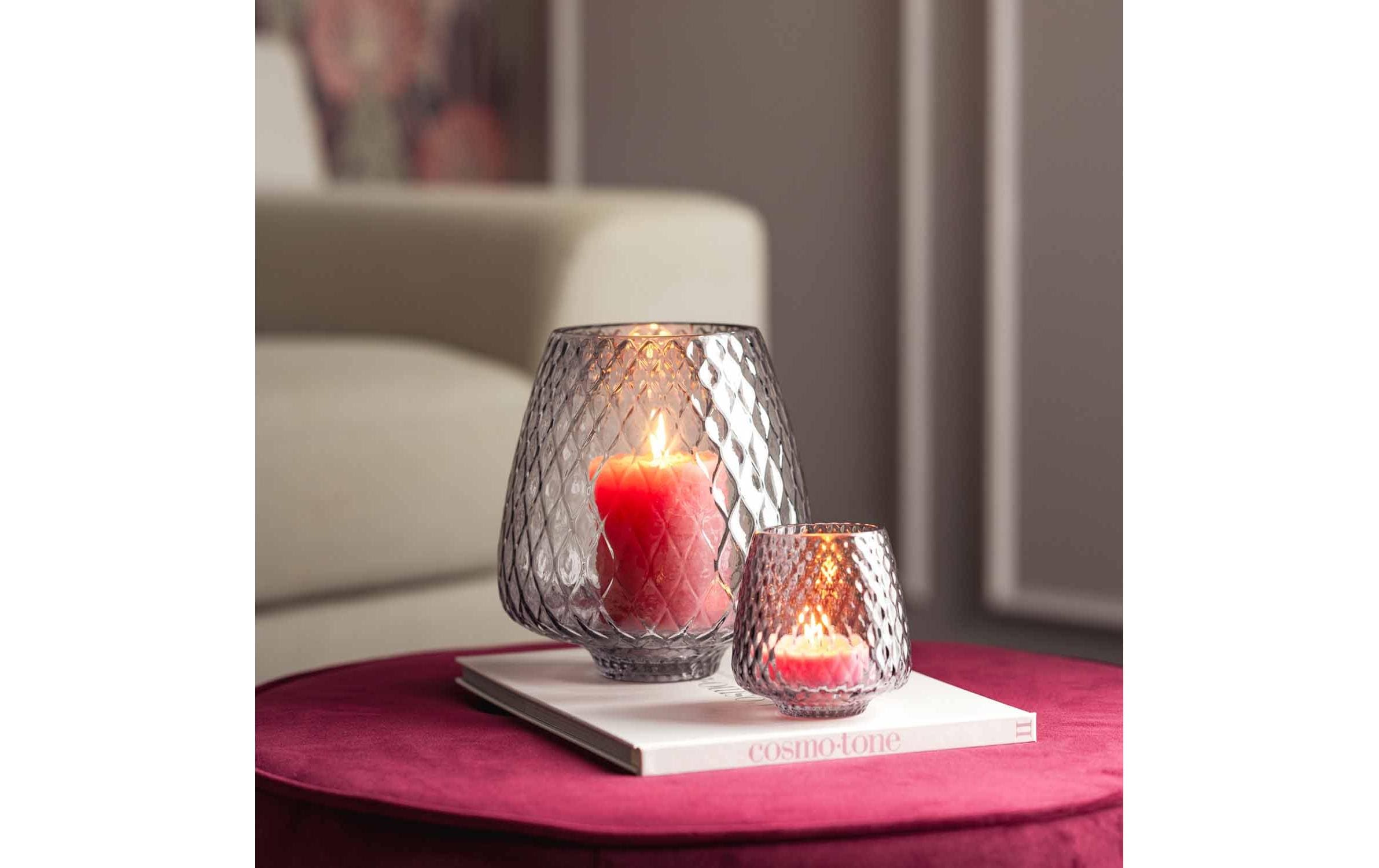 Leonardo Windlicht Giulia Grau, 10 x 21 cm