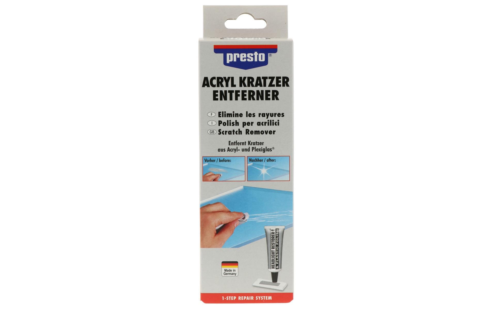 Presto Reparaturset Acryl-Kratzer-Entferner Presto Reparaturset Acryl-Kratzer-Entferner