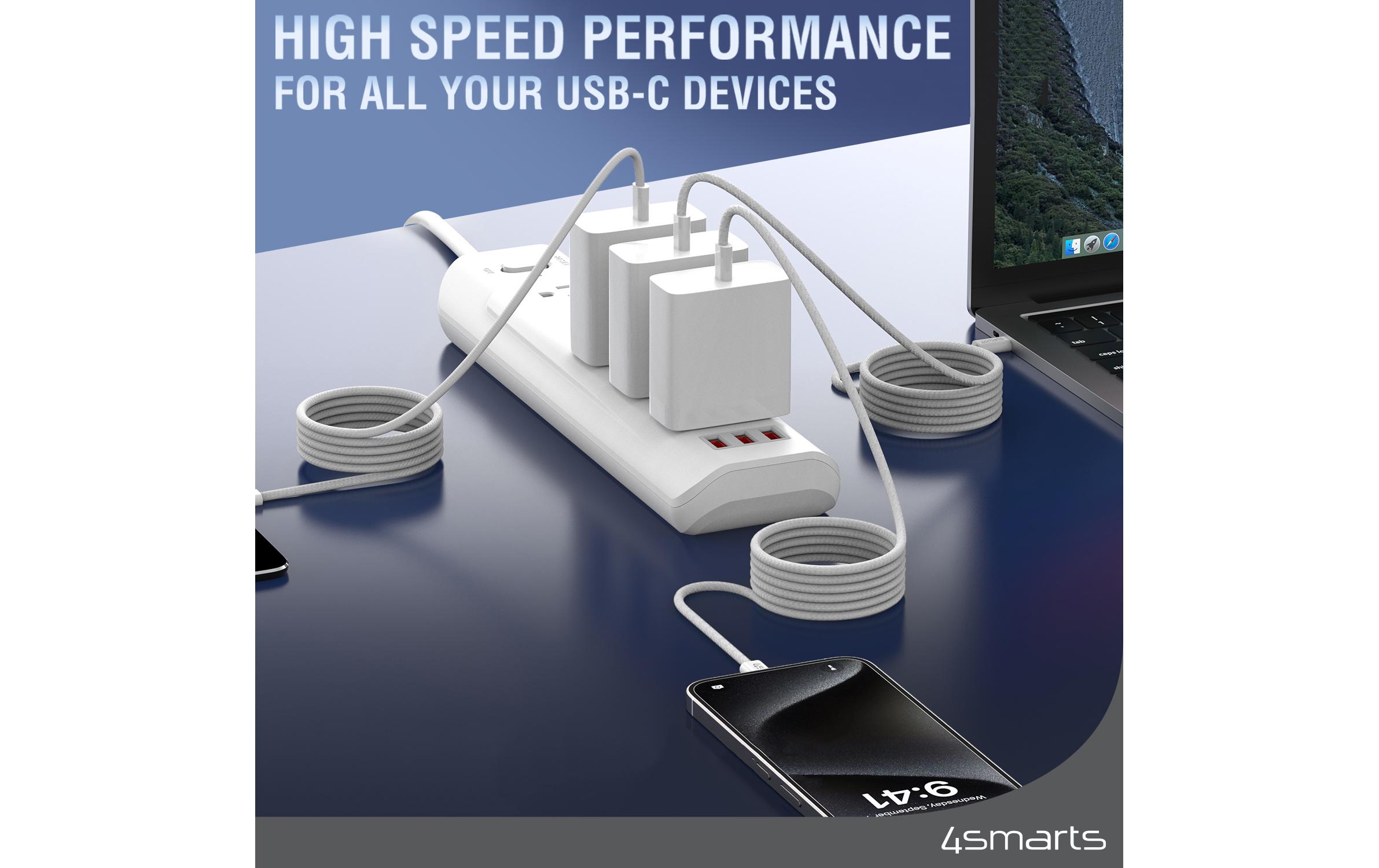 4smarts USB-C Magnetisches Kabel RollUp USB C - USB C 1.5 m 4smarts USB-C Magnetisches Kabel RollUp USB C - USB C 1.5 m