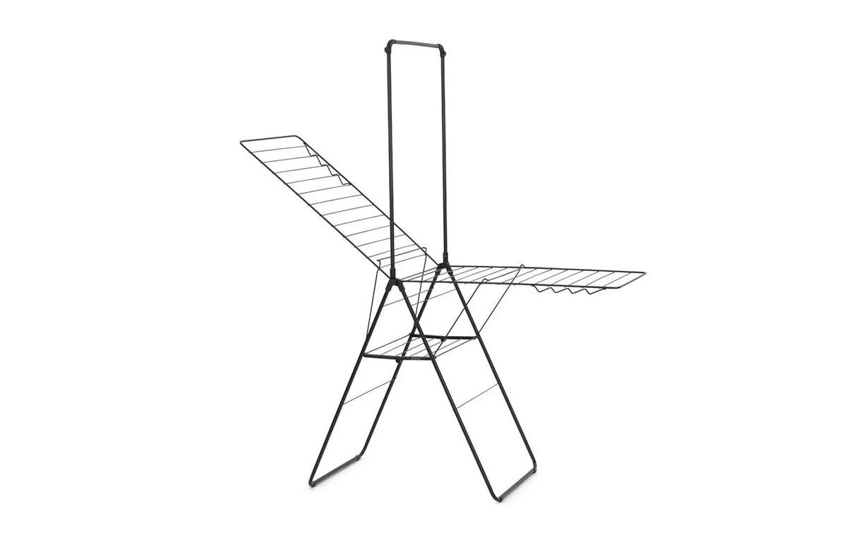 Brabantia Standtrockner HangOn mit Stange 25 m, Schwarz Brabantia Standtrockner HangOn mit Stange 25 m, Schwarz