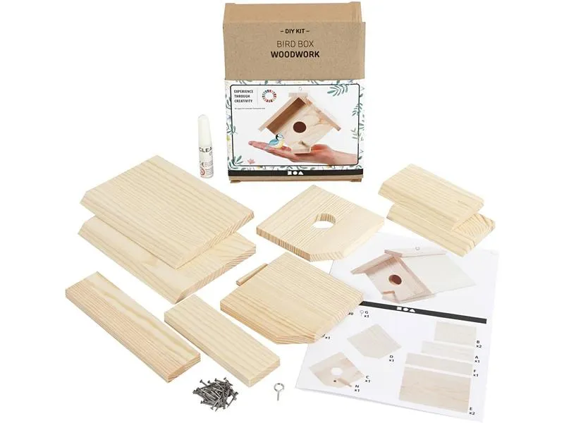 Creativ Company Holzartikel Vogelfutterhaus Set 14.5 x 16 x 13 cm Creativ Company Holzartikel Vogelfutterhaus Set 14.5 x 16 x 13 cm