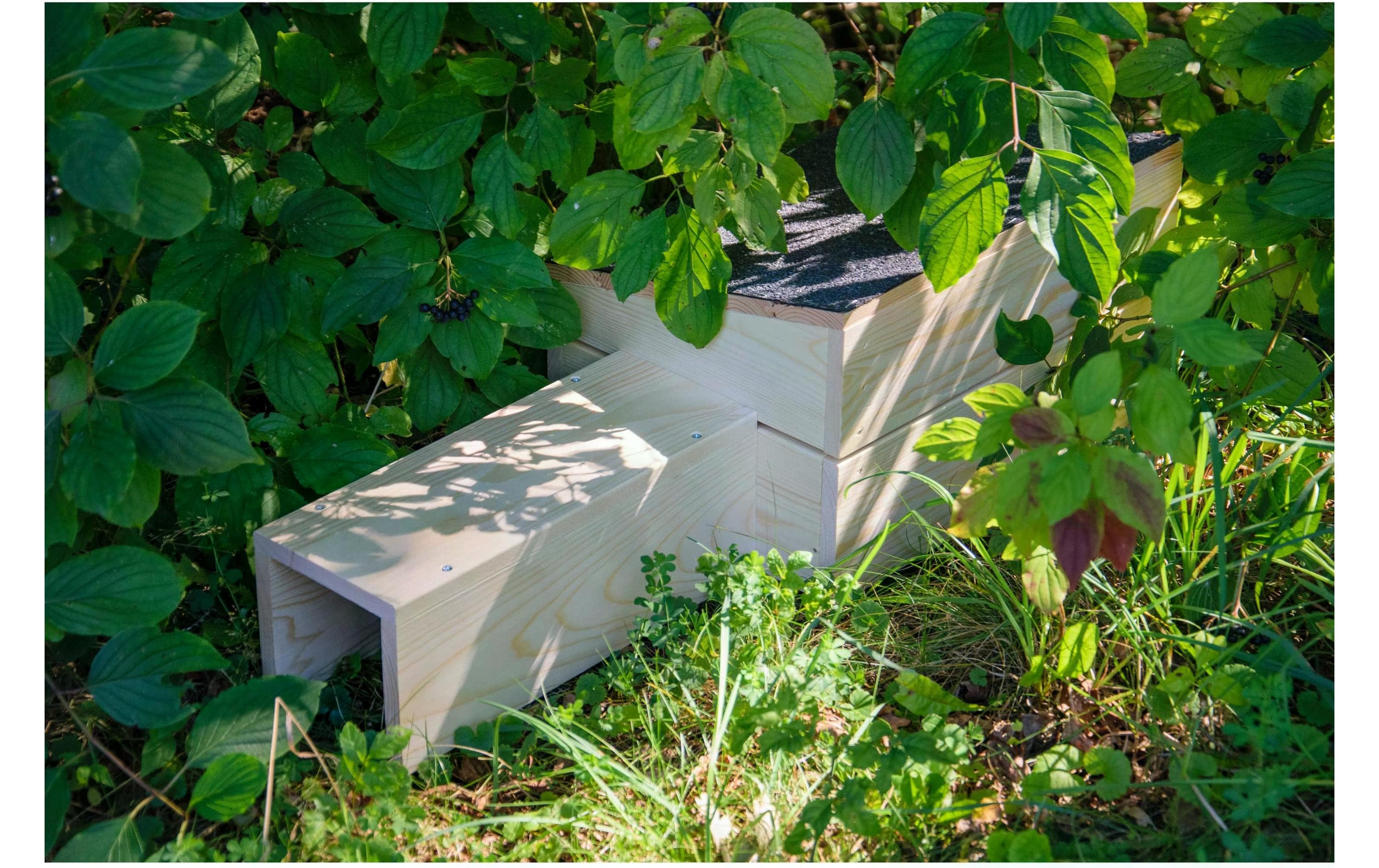 dobar Igelhaus mit Eingang, 74.5 x 29 x 24 cm, Schwarz