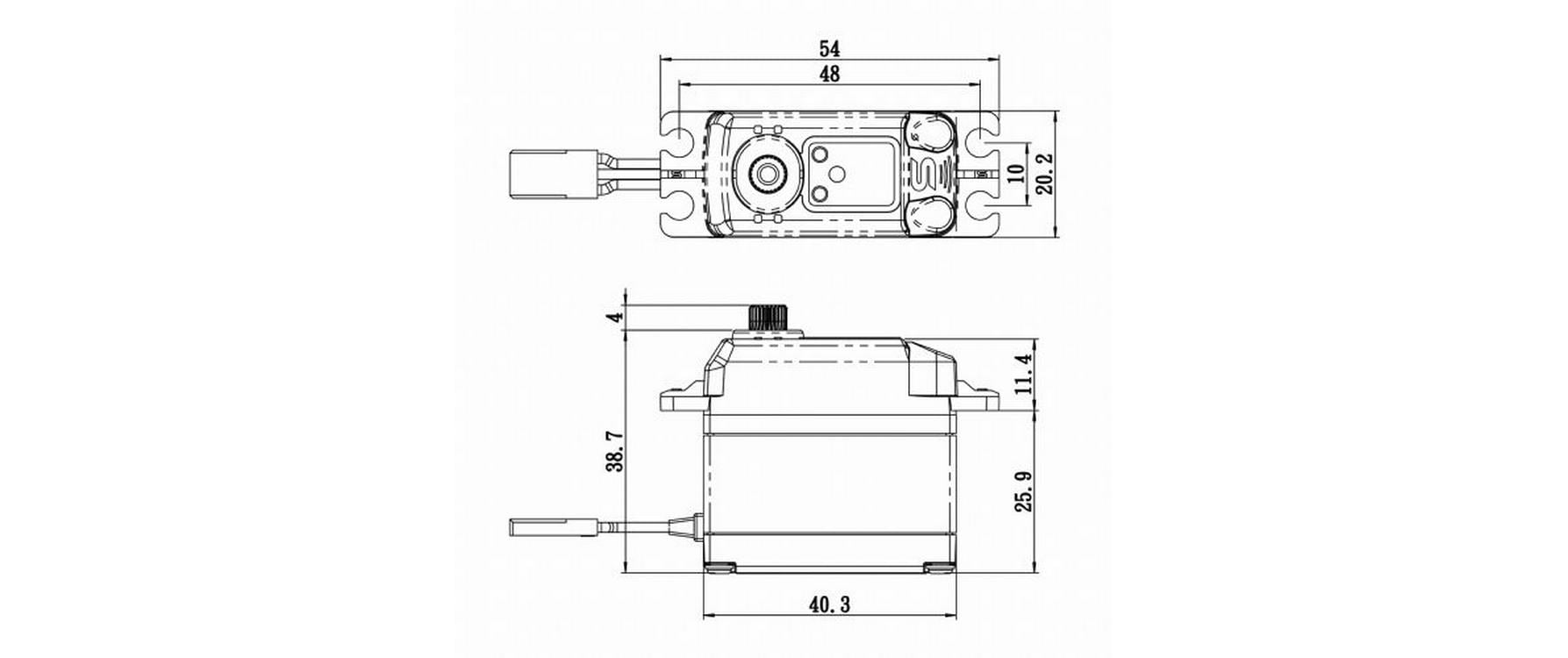 Savöx Standard Servo SB-2270SG+ 45 kg, 0.11 s, Brushless