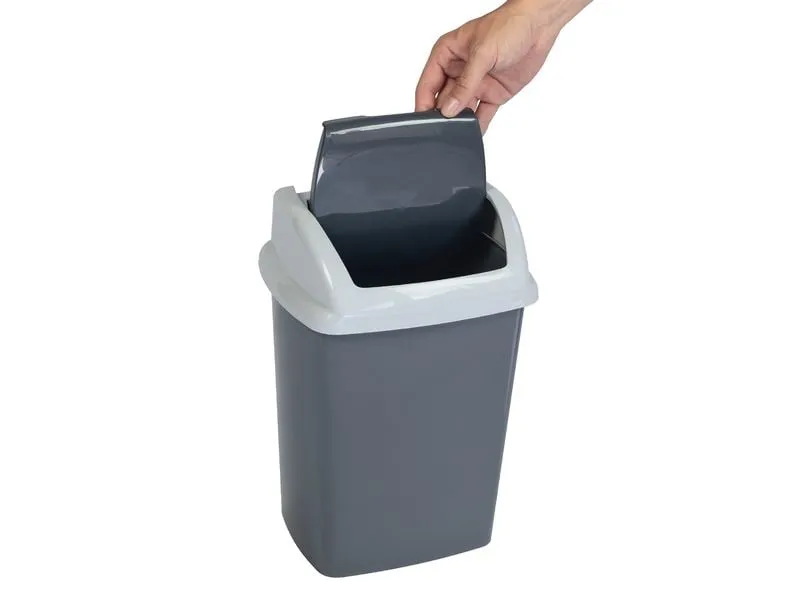 Maul Abfalleimer MAULswing 10 l, Dunkelgrau