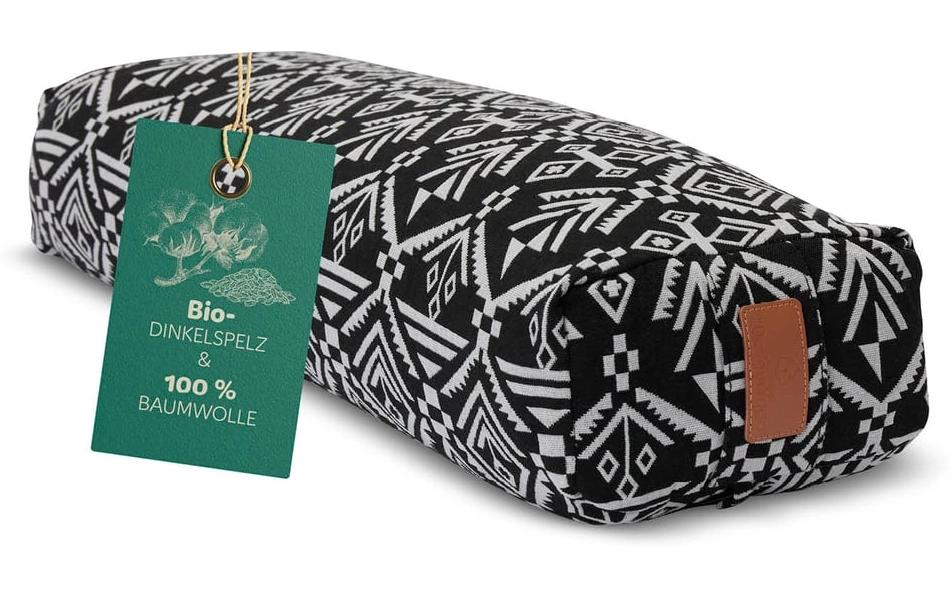 DoYourYoga Yoga-Bolster Paravati Bio-Dinkelspelz, Schwarz/Weiss DoYourYoga Yoga-Bolster Paravati Bio-Dinkelspelz, Schwarz/Weiss
