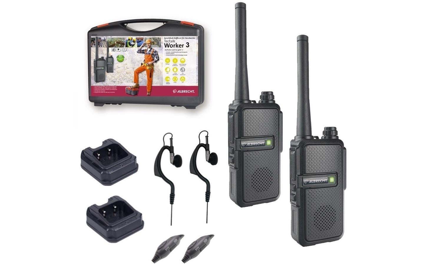 Albrecht Funkgeräte-Set Tectalk Worker 3 2er-Set Albrecht Funkgeräte-Set Tectalk Worker 3 2er-Set