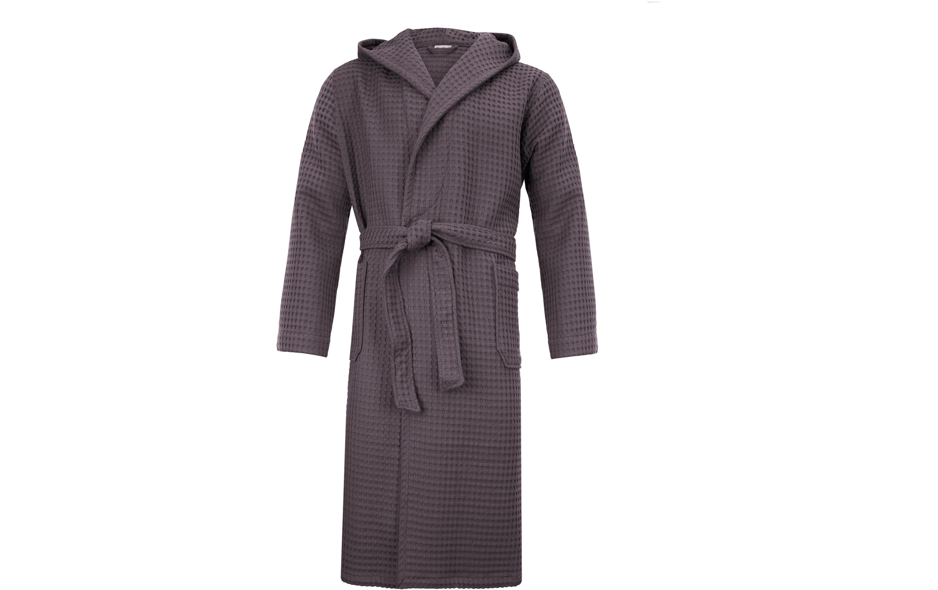 Möve Bademantel Piquée M, Graphite
