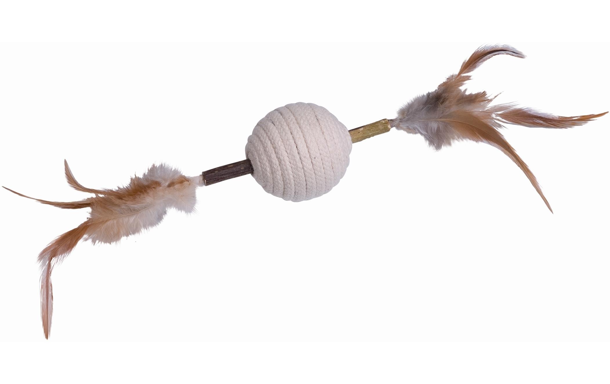 Nobby Katzen-Spielstab Matatabi Stick mit Rasselball, 28 cm