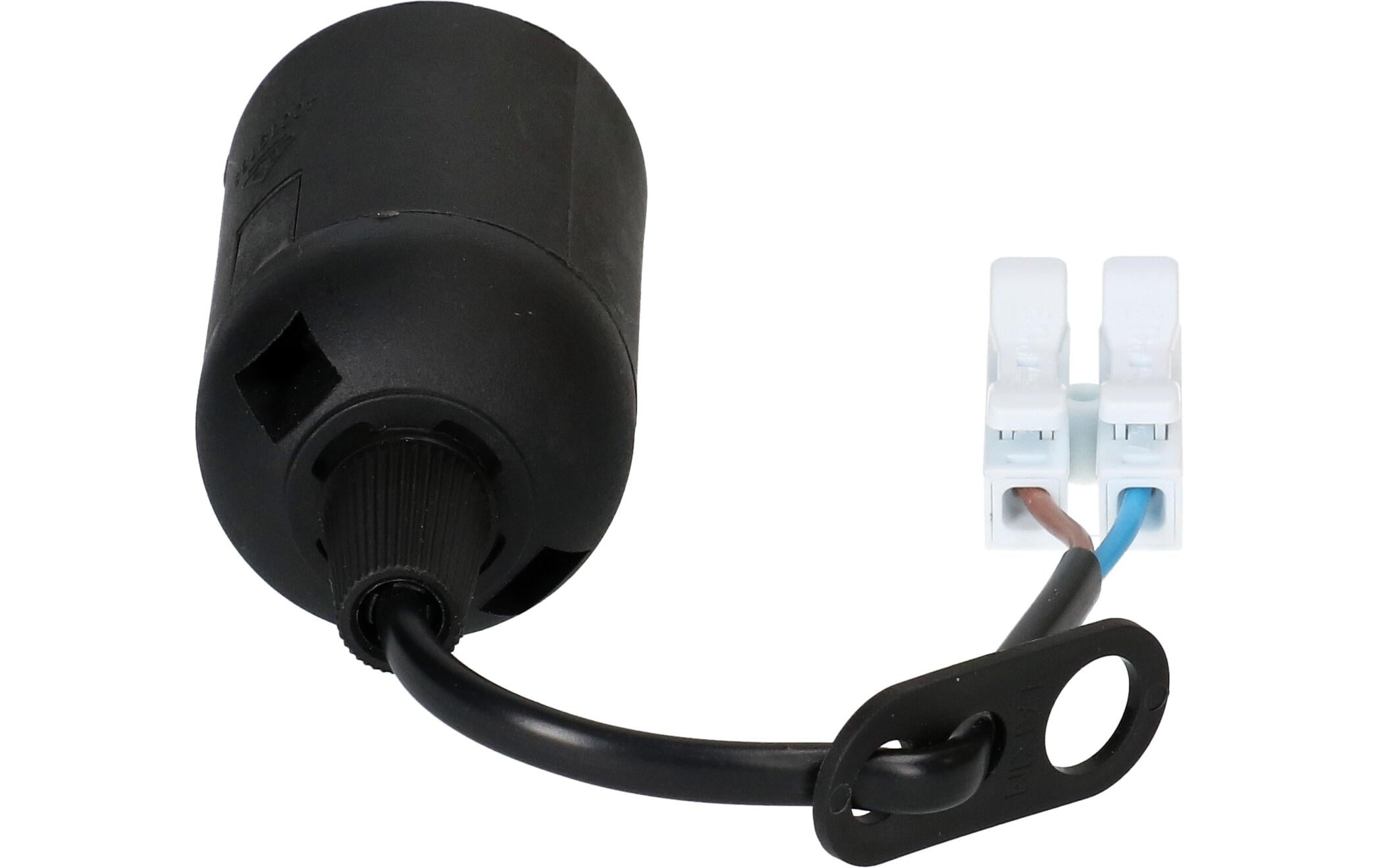 Max Hauri E27 Baustellenfassung mit Hebelklemmen - Schwarz