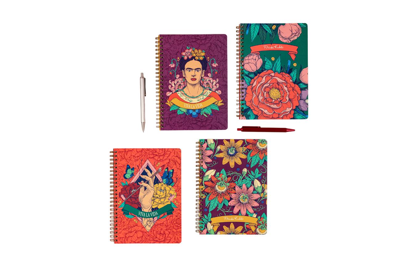 Clairefontaine Notizbuch Frida Kahlo assortiert, A5, Liniert, Mehrfarbig