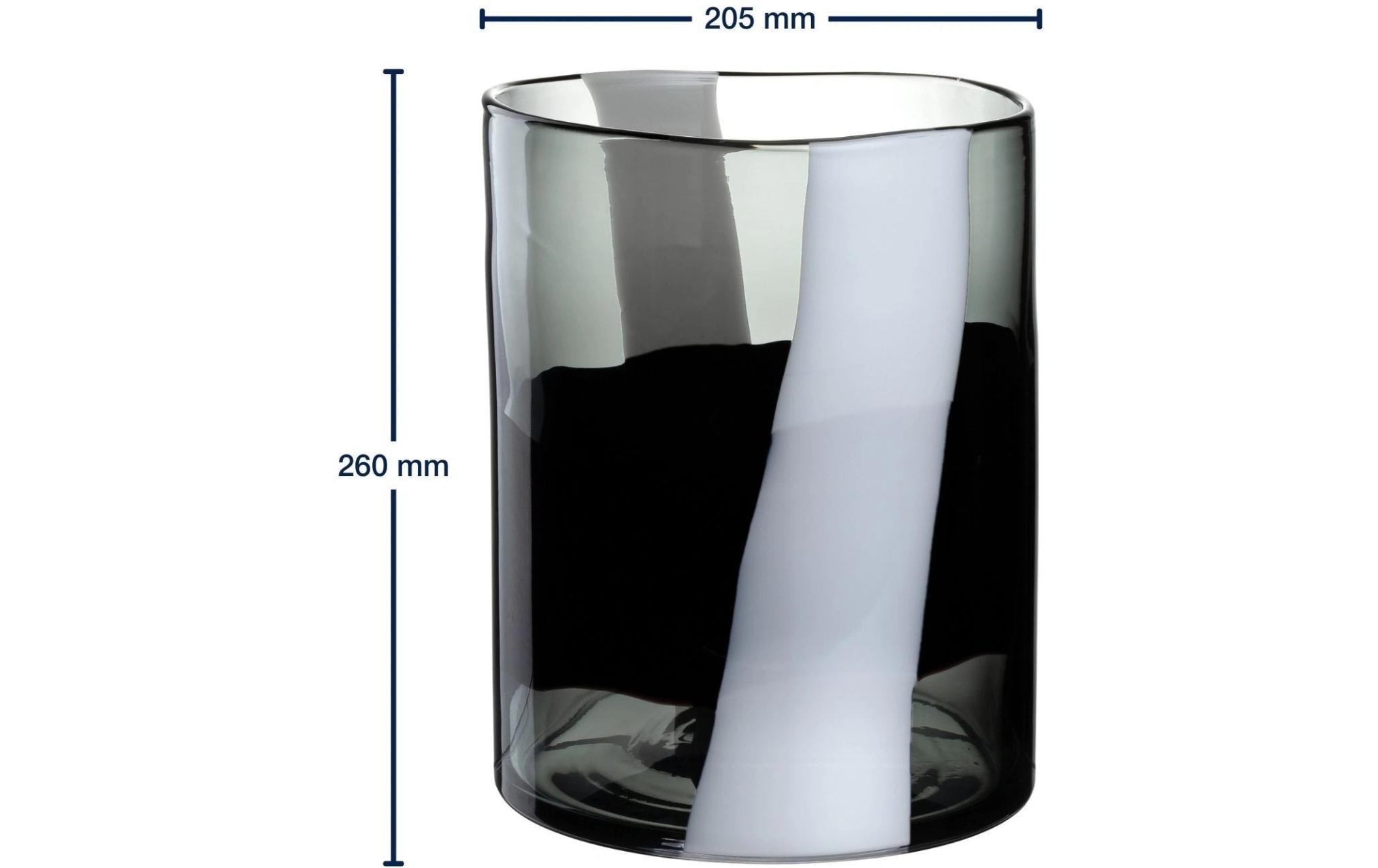 Leonardo Vase Banda Nera 26 cm, Schwarz