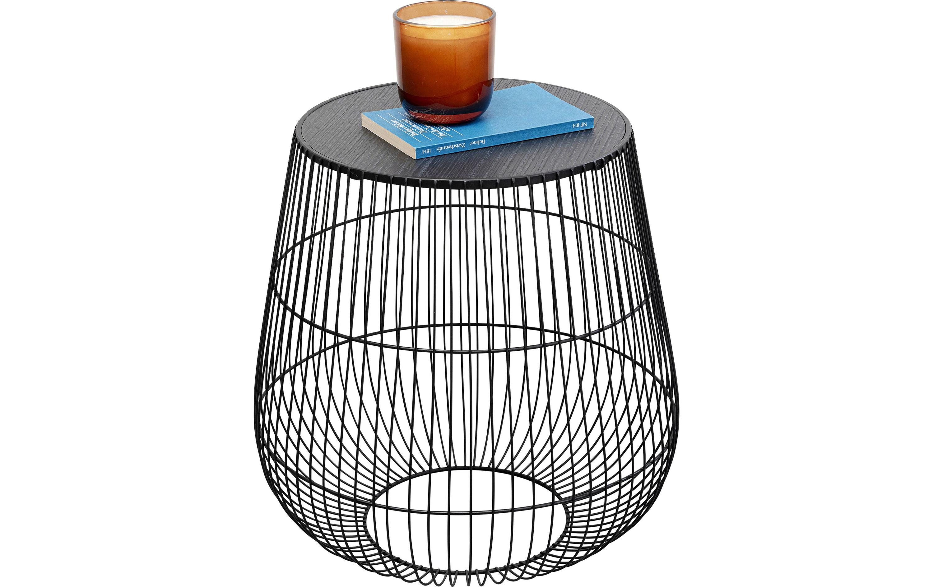 Kare Beistelltisch Beam 40 cm, Schwarz