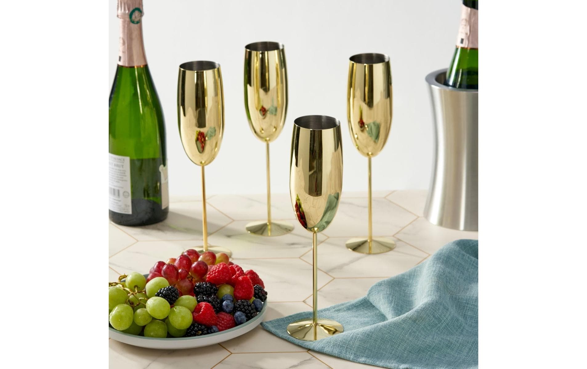 Oak & Steel Sektglas 285 ml, 2 Stück, Gold