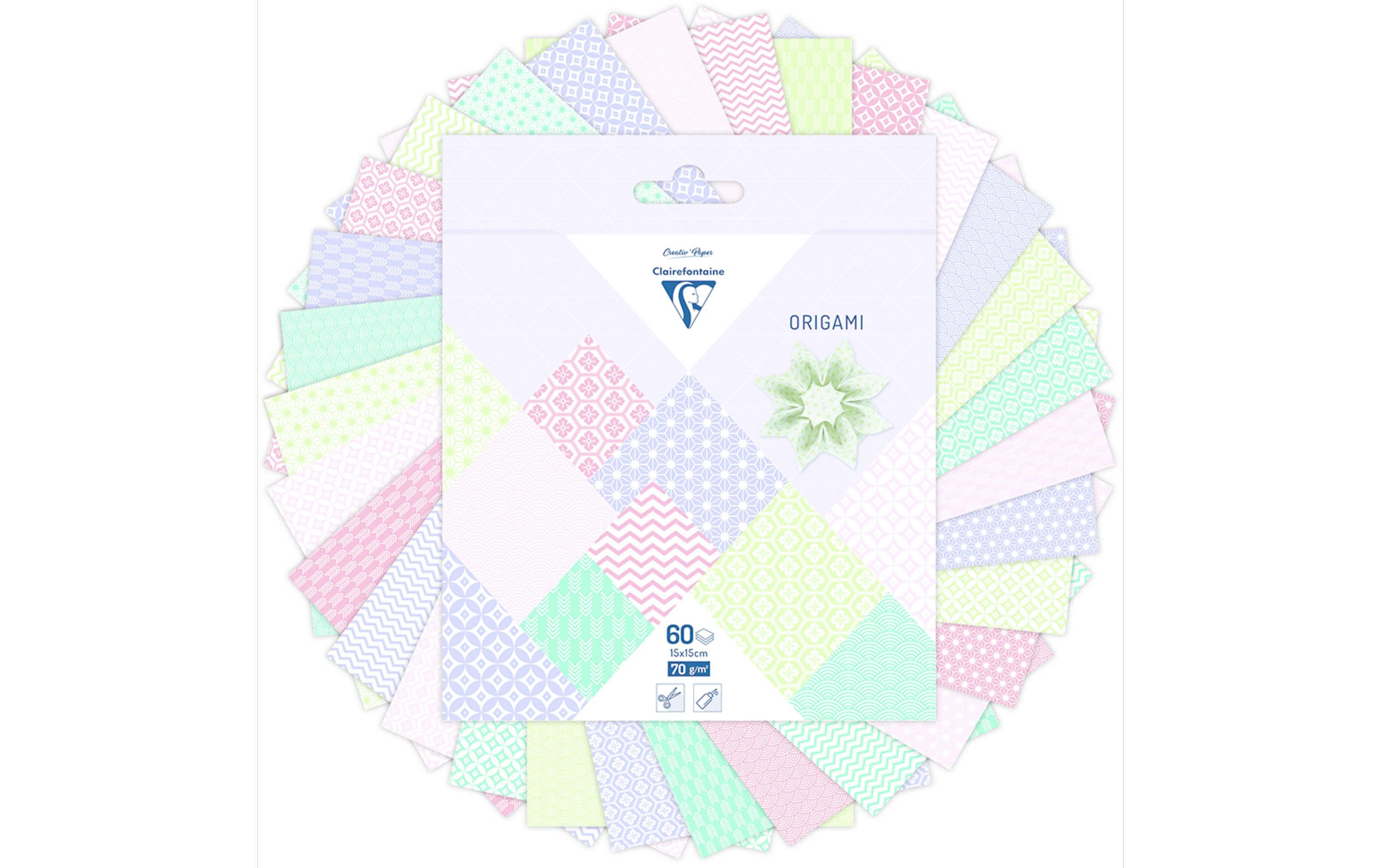 Clairefontaine Bastelpapier Origami Papier Frühling, 60 Blatt Clairefontaine Bastelpapier Origami Papier Frühling, 60 Blatt