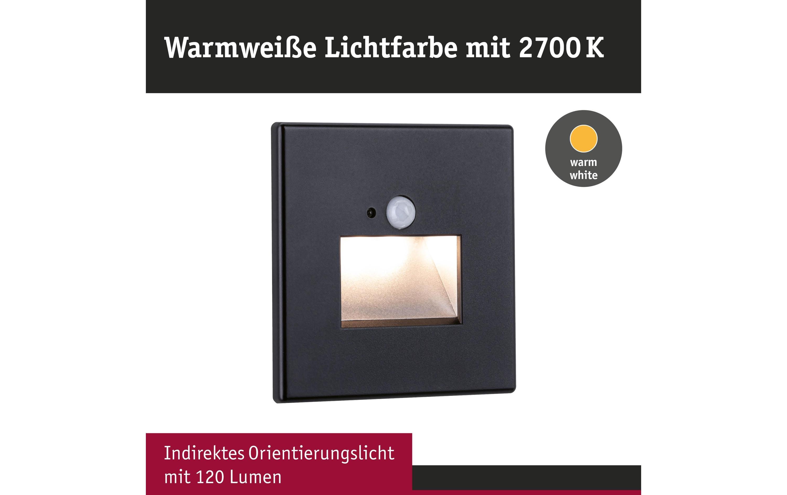 Paulmann LED Wandeinbauleuchte Edge Schwarz matt