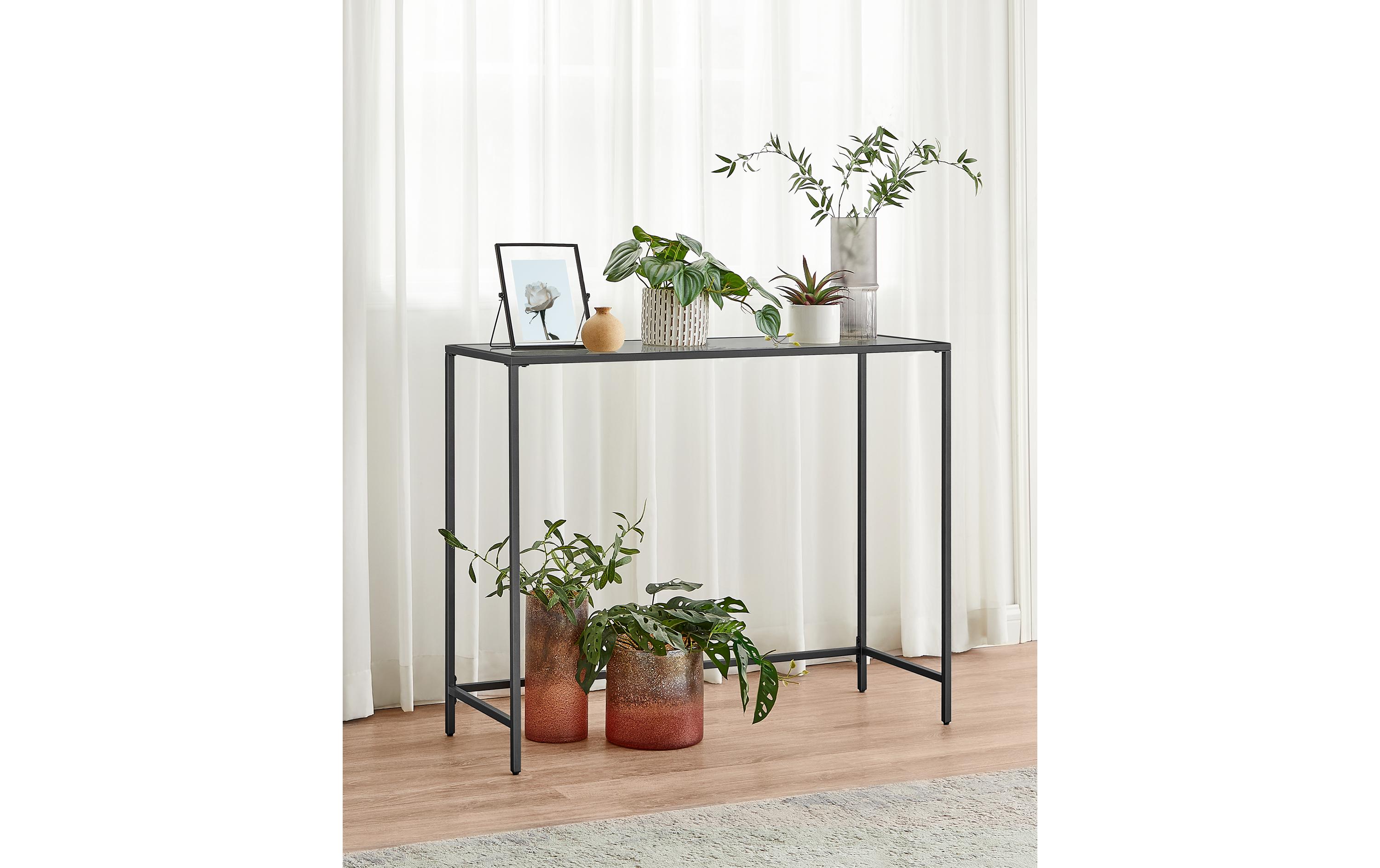 VASAGLE Konsolentisch 100.5 x 80 cm, Schwarz