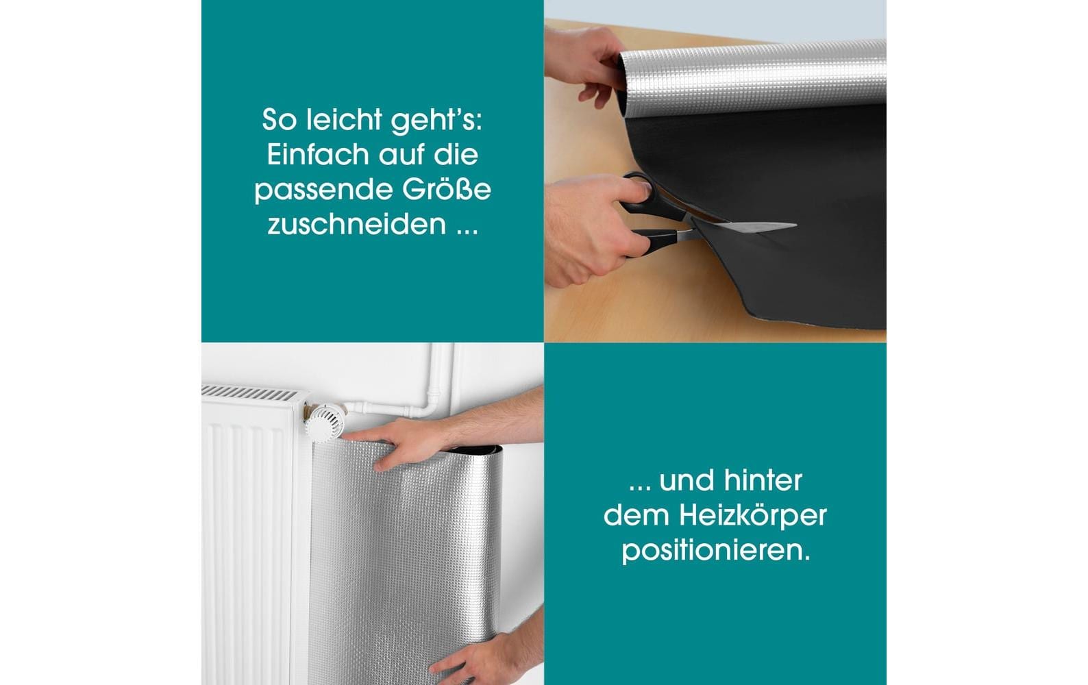 EASYmaxx Wärme-Reflexionsfolie zuschneidbar – Silber