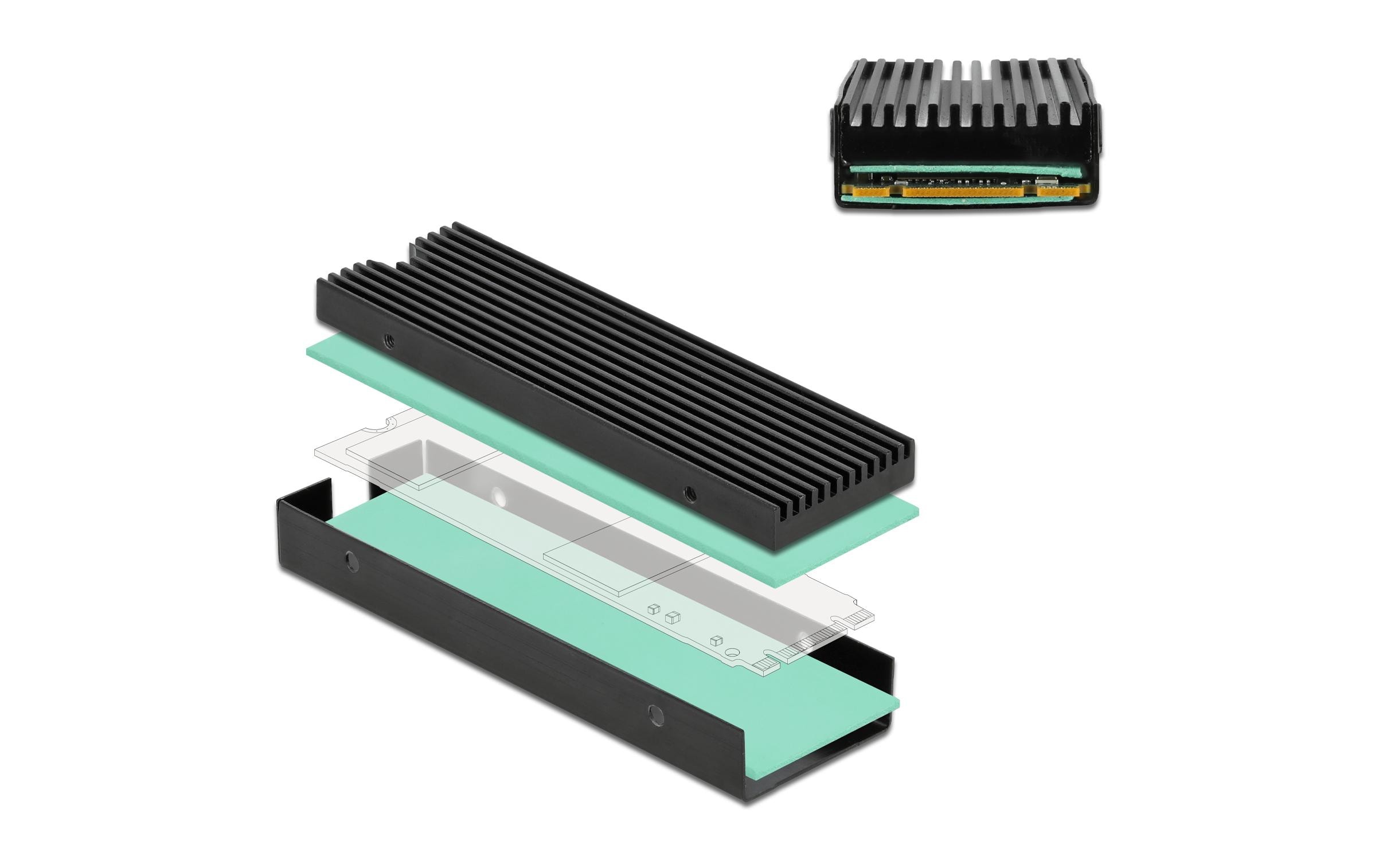 Delock M.2-Kühlkörper SSD 2280 Schwarz Delock M.2-Kühlkörper SSD 2280 Schwarz