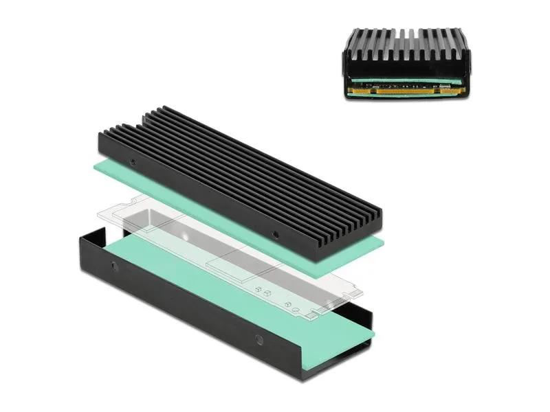 Delock M.2-Kühlkörper SSD 2280 Schwarz Delock M.2-Kühlkörper SSD 2280 Schwarz