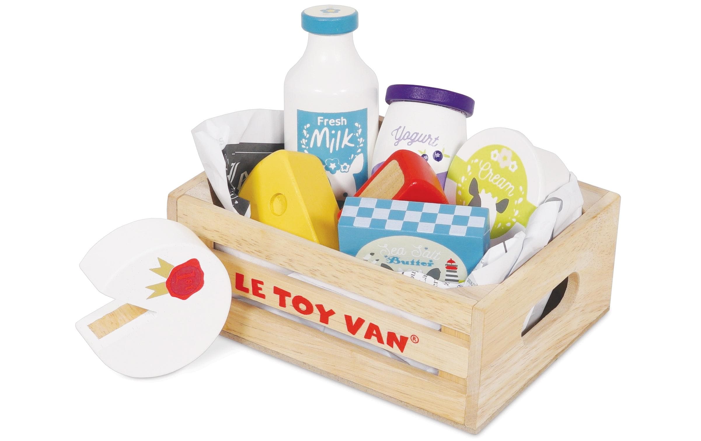 LE TOY VAN Spiel-Lebensmittel Käse- und Milchkiste