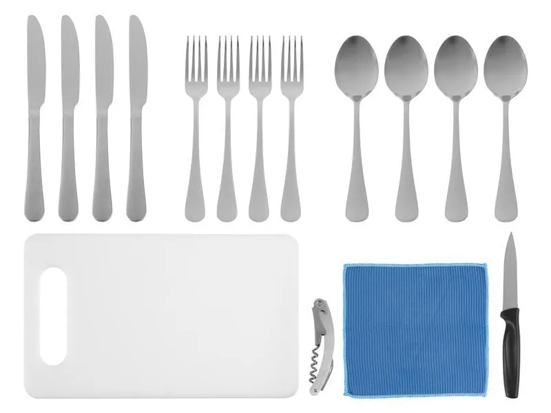 KOOR Outdoor-Besteck-Set 4 Personen, Blau KOOR Outdoor-Besteck-Set 4 Personen, Blau